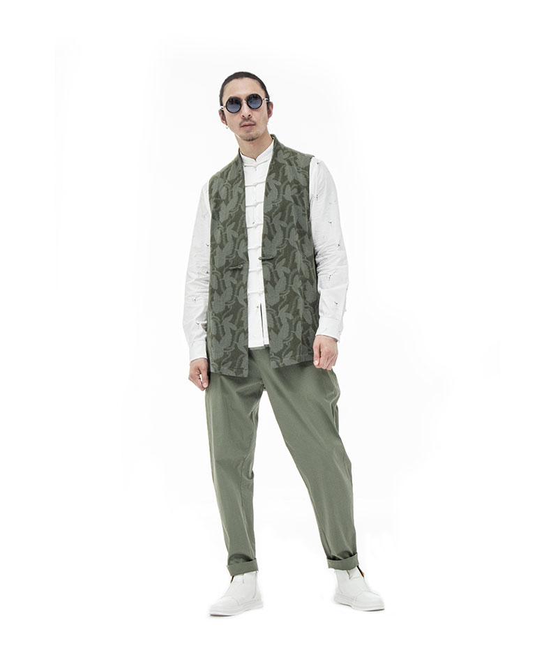 Sau phong cách Trung Quốc Hanfu nam thiết kế ban đầu nam phù hợp với áo khoác mùa thu hai bộ trang phục nam quốc triều áo dân tộc