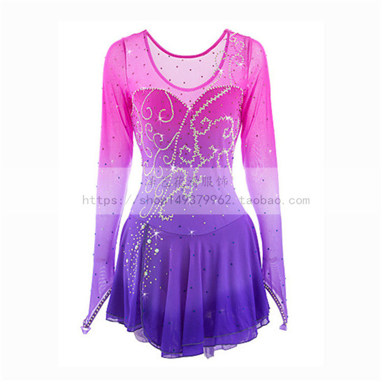Custom Girl Girl Child Lady's Adult Figure Skating Performance Costume for the Conqueror's Iced Cheerleading