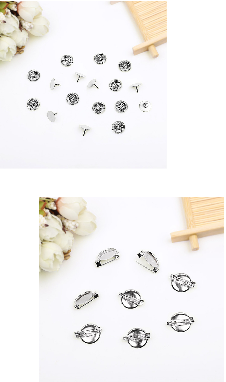 Ngọc trai DIY trâm cài phụ kiện pin khóa kim pin pin vật liệu khay sử dụng kép phụ kiện giữ trâm pin khóa - Trâm cài cai ao