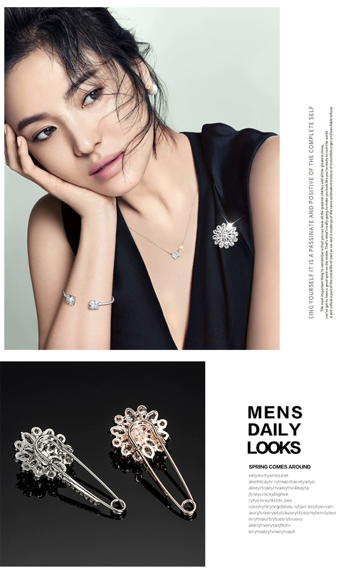 Thời trang hàn quốc zircon mini brooch trâm cardigan áo len coat neckline pin khóa quần áo với phụ kiện phụ nữ