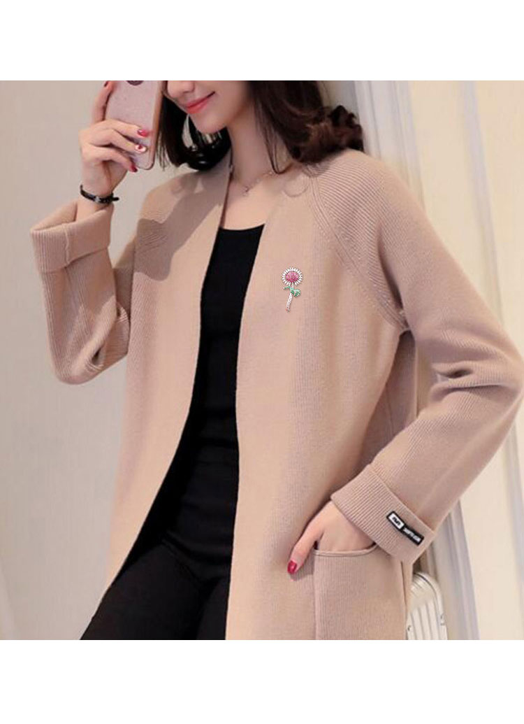 Micro-dát zircon sang trọng khí quyển trâm Hàn Quốc trâm lớn pin khóa nữ len coat coat quần áo phụ kiện