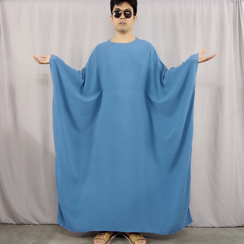 Plus-Size Nightgown for Men and Women, Long Dress, Floor-Length Pajamas, Loungewear, Loose Cape, Vintage Batwing Sleeve Bathrobe Plus-Size Nightgown for Men and Women, Long Dress, Floor-Length Pajamas, Loungewear, Loose Cape, Vintage Batwing Sleeve Bathrobe