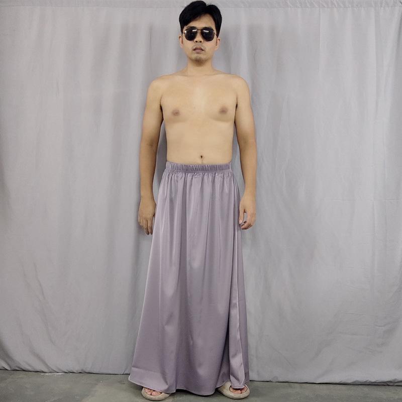Couple's Pajamas, Satin, Ancient Style, Long, Silky, Drapey, Plus Size, Half-Length, Floor-Length Skirt, Unisex Loungewear, Summer Couple's Pajamas, Satin, Ancient Style, Long, Silky, Drapey, Plus Size, Half-Length, Floor-Length Skirt, Unisex Loungewear, Summer