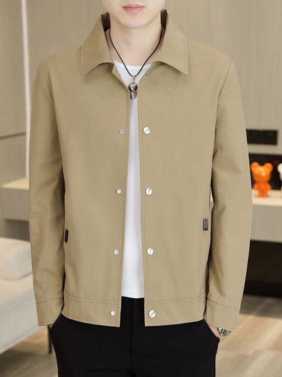 BOLDBABE Jacke 2025 Frühling und Herbst Neue männer Einfarbig Jacke Jugend Mode Casual Alle-spiel Tops Männer