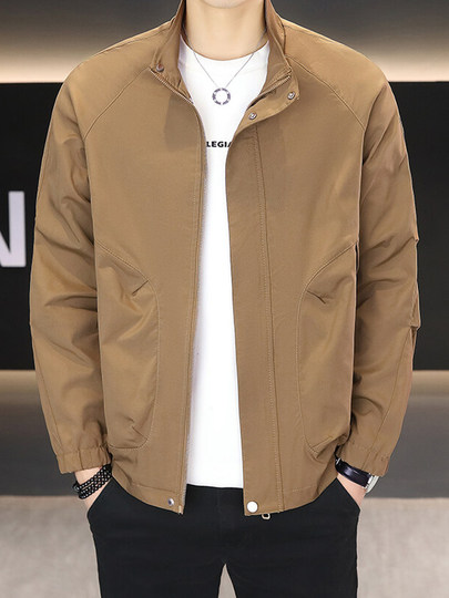 Boldbabe Jacket 2025 Spring and Autumn New Men's Stand Collar Short Top Youth Fashion Casual Jacket for Men