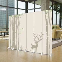  European-style screen partition fashion simple modern mobile folding entrance Hotel bedroom room living room fabric folding screen