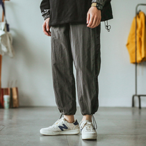 Hey Ma Qizuo original Japanese retro mens straight pants couple Tide brand overalls loose sports toe casual pants