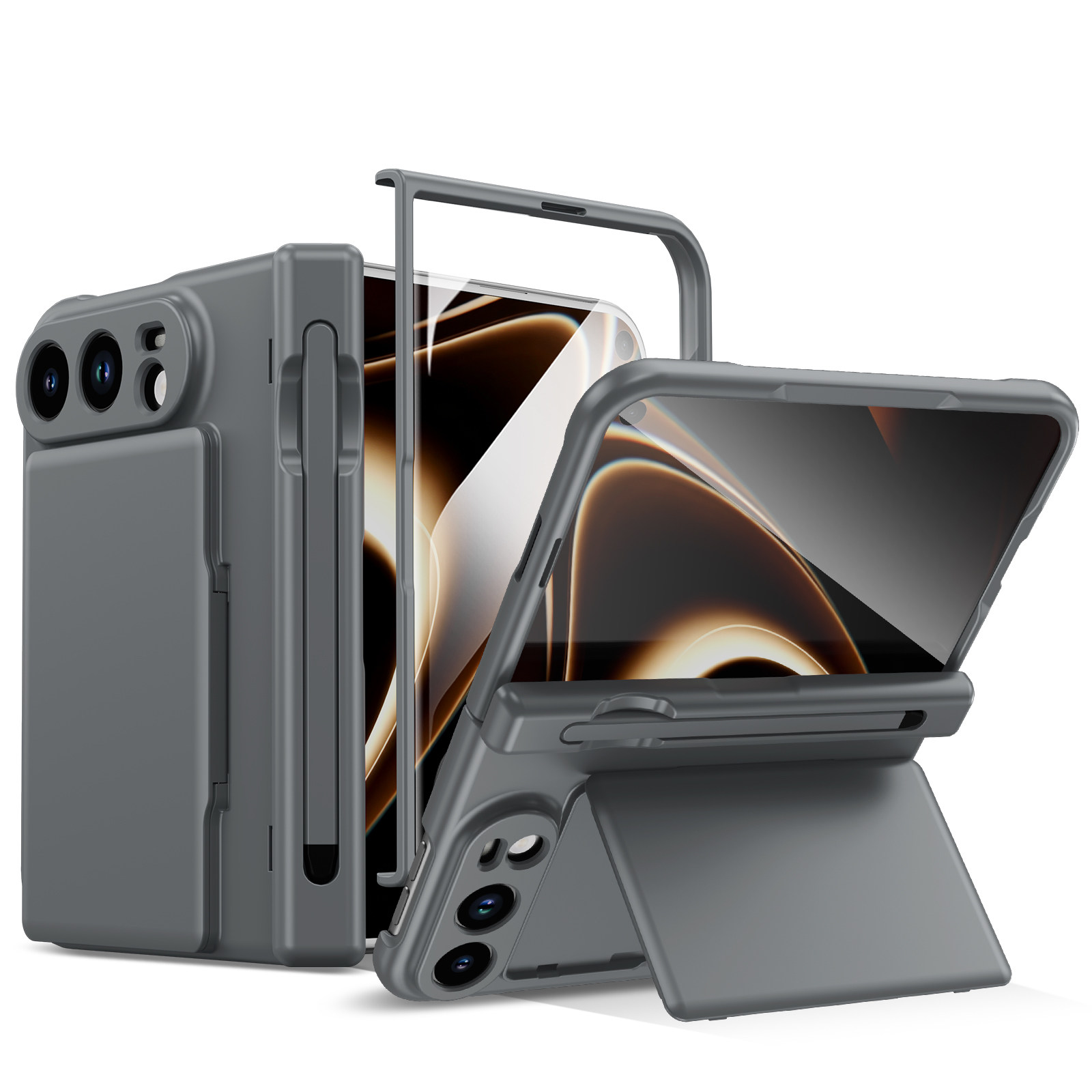 Style 5 — Card Holder Pen Slot Stand Hinge iPhone Case