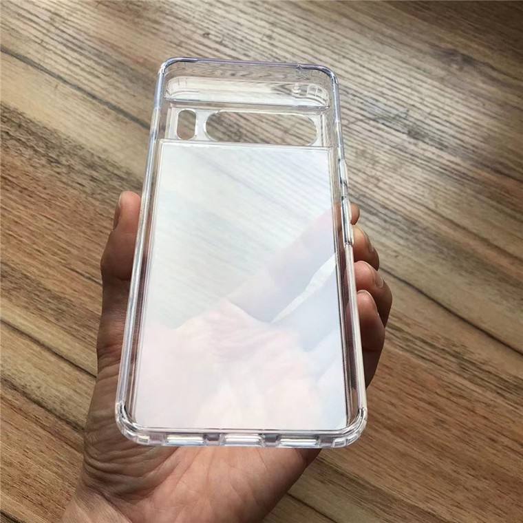 Transparent Clear Crystals Transparent Airbag 4 Corner Shock Absorbing 8, 8 Pro Google Pixel Phone Case