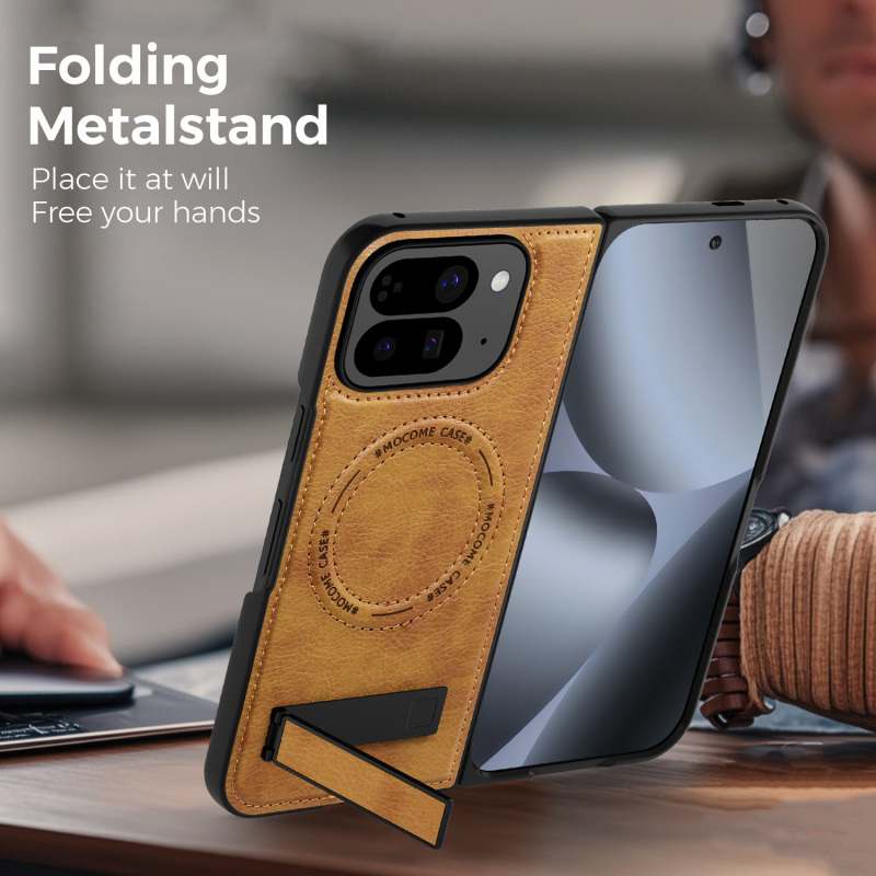 Pixel 10Pro Fold Stand Protective Case Is Suitable for Google 9Pro Fold Magnetic Phone Case, Leather Business Style, Feels Good in Hand and Does Not Retain Fingerprints Pixel 10Pro Fold Stand Protective Case Is Suitable for Google 9Pro Fold Magnetic Phone Case, Leather Business Style, Feels Good in Hand and Does Not Retain Fingerprints