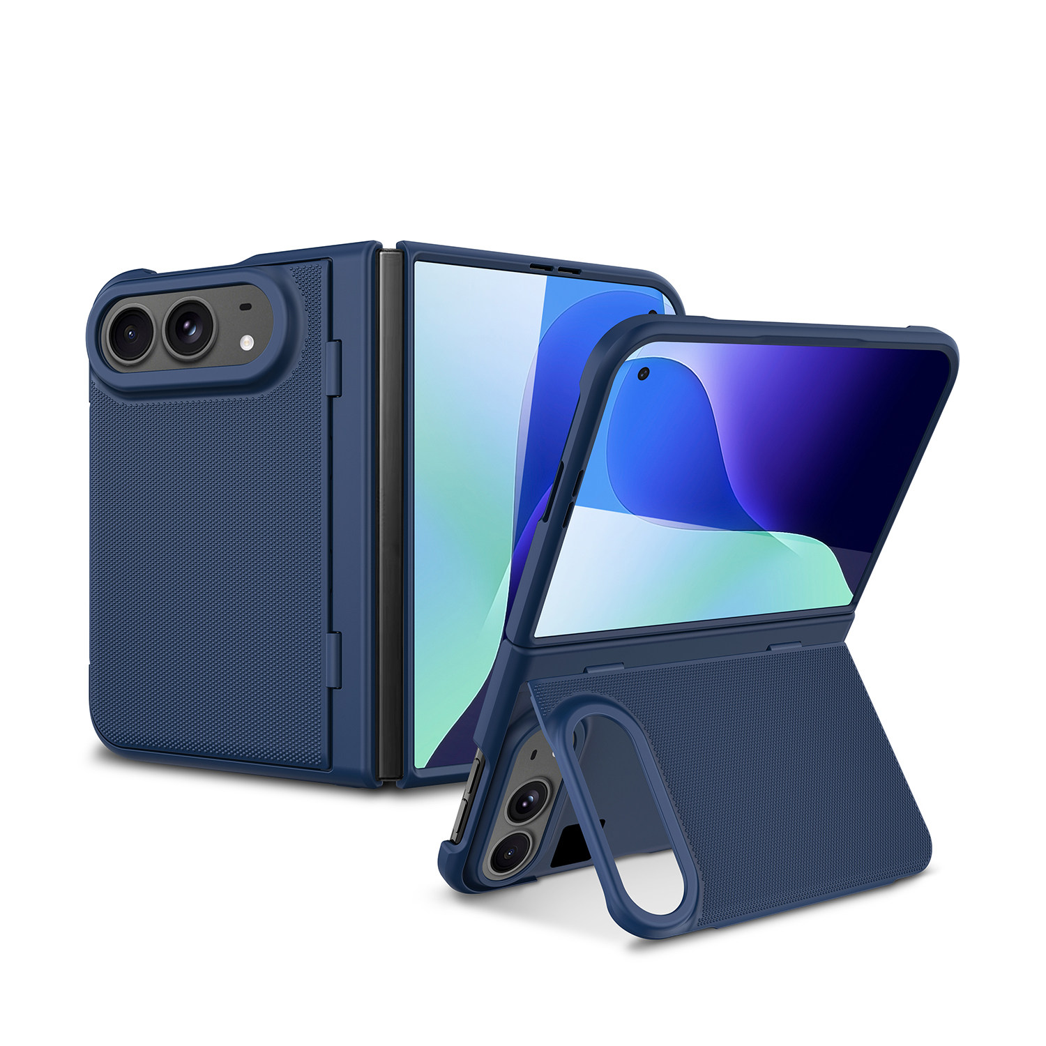 Style 2 — Card Stand Magnetic Front Frame Film iPhone Case
