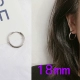 Стальные базовые серьги, 18mm