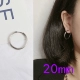 Стальные базовые серьги, 20mm