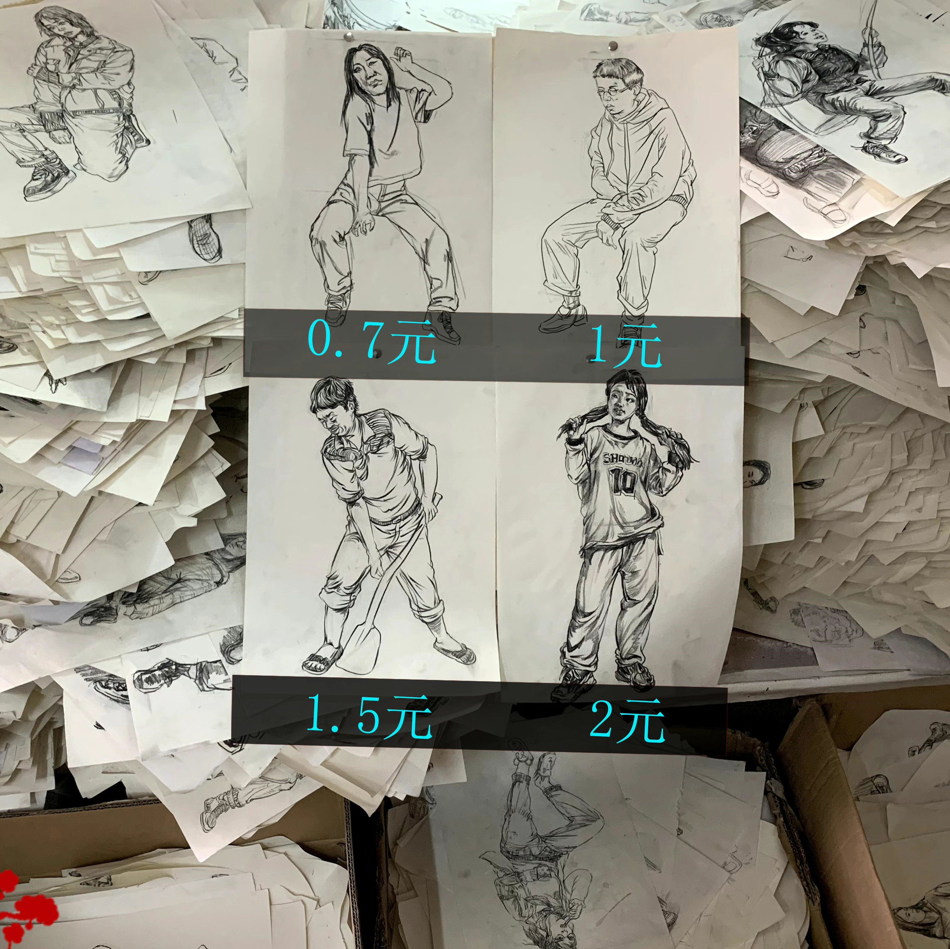 Substitute characters speedwriting composition scene linear speedwriting sketch painting speed-writing sketch color landscape