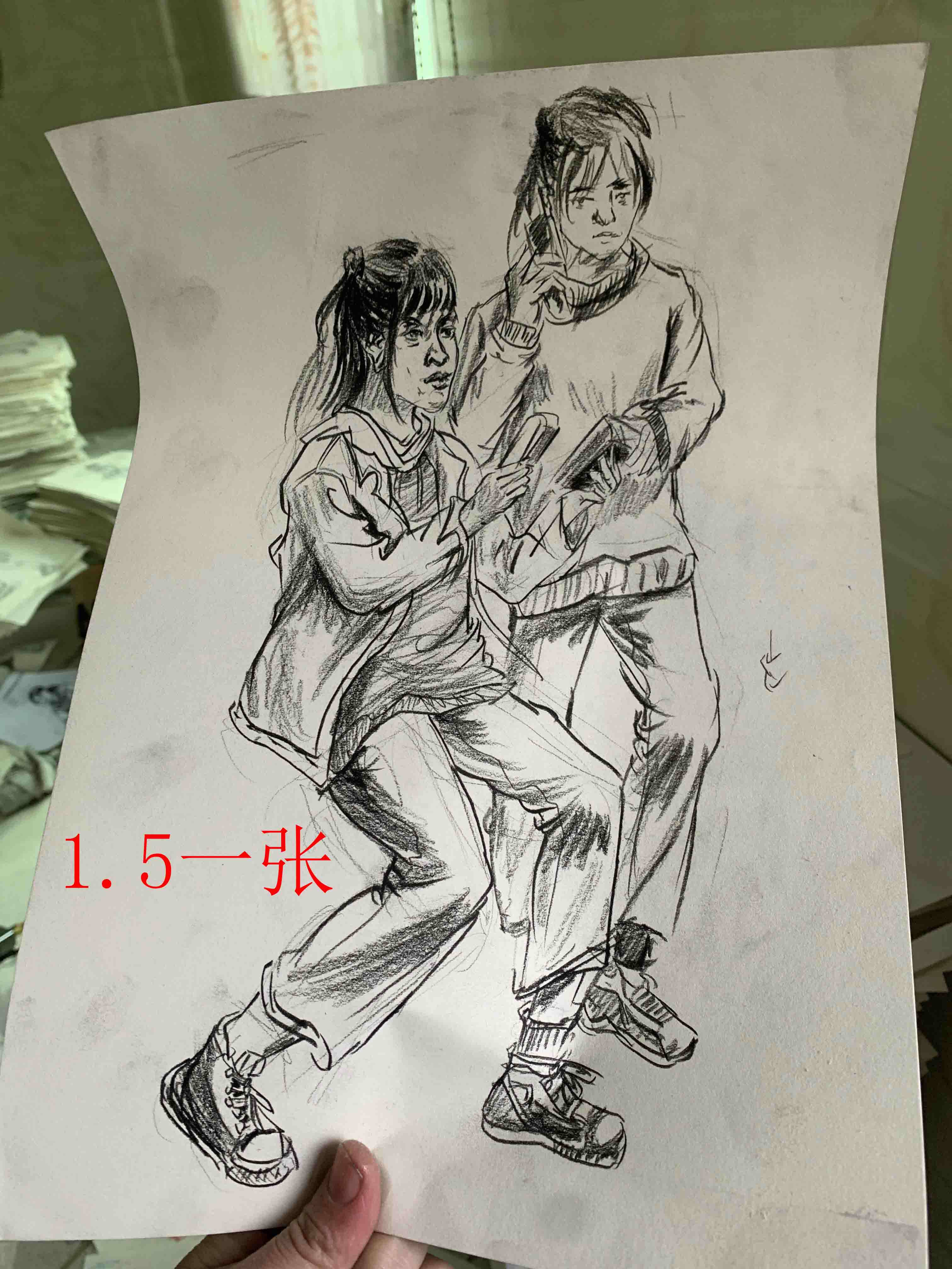 Character Speed Writing Double Single Pure Hand Plotter Painting Decoration Painting Color Scenery Static Sketch Avatar Spot Sketch