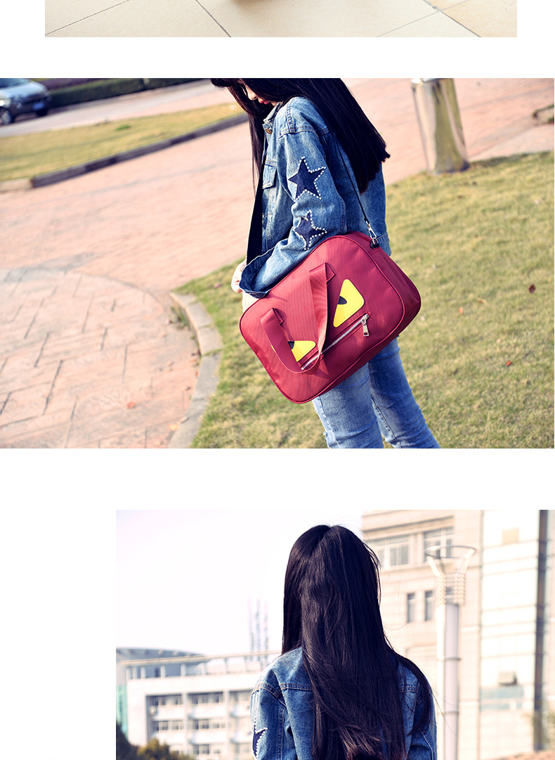 Túi du lịch mới nữ xách tay dễ thương túi duffel phù hiệu túi du lịch khoảng cách ngắn túi du lịch Túi xác ướp túi thể dục nam túi đeo du lịch nữ