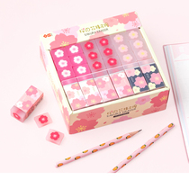  Cartoon cute eraser for primary school students can be wiped clean and cut fruit carrots cherry blossom creative prize eraser
