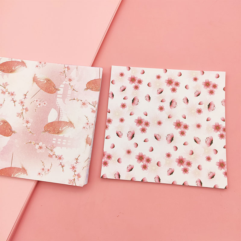 Rotten Cherry Blossom Folding Paper Starfold Paper 15cm Handmade Kpapyrus Cranes Paper Square Folding Paper Material Bifacial Night Air Paper