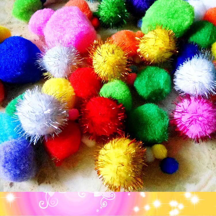 Color plush ball plush ball diy children's educational toys kindergarten creative handmade diy materials
