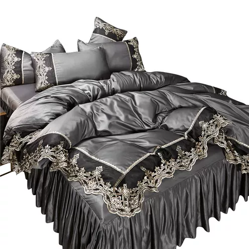 Комплект, хлопковое высококлассное шелковое покрывало, европейский стиль, 4 предмета, легкий роскошный стиль