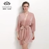 Mansfield Spring and Autumn Silk Home Service Silk Silk Women Women French Romance Simple Silk Silk Silk Night - Night Robe đồ ngủ hình thú Night Robe