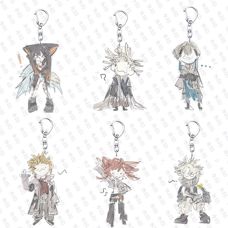 Waste Abyss War Ghost Merchandise Click-Clack Acrylic Keychain Riryu Enkidu Scribbled Style Backpack Small Pendant Waste Abyss War Ghost Merchandise Click-Clack Acrylic Keychain Riryu Enkidu Scribbled Style Backpack Small Pendant
