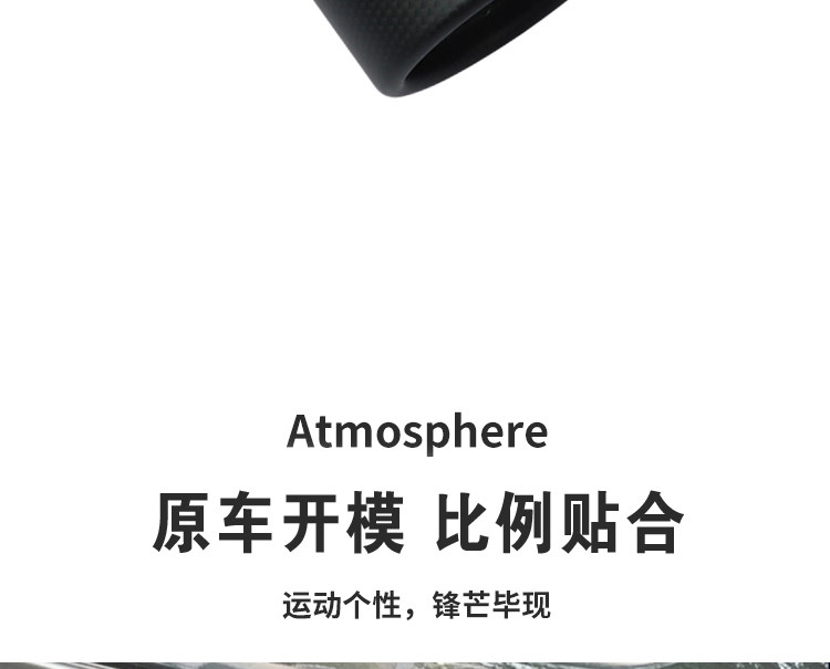 Suitable for Toyota Crown Land Release Special Carbon Fiber Tail Throat Exhaust Pipe Decoration Cover Sports Exterior Decoration Decoration