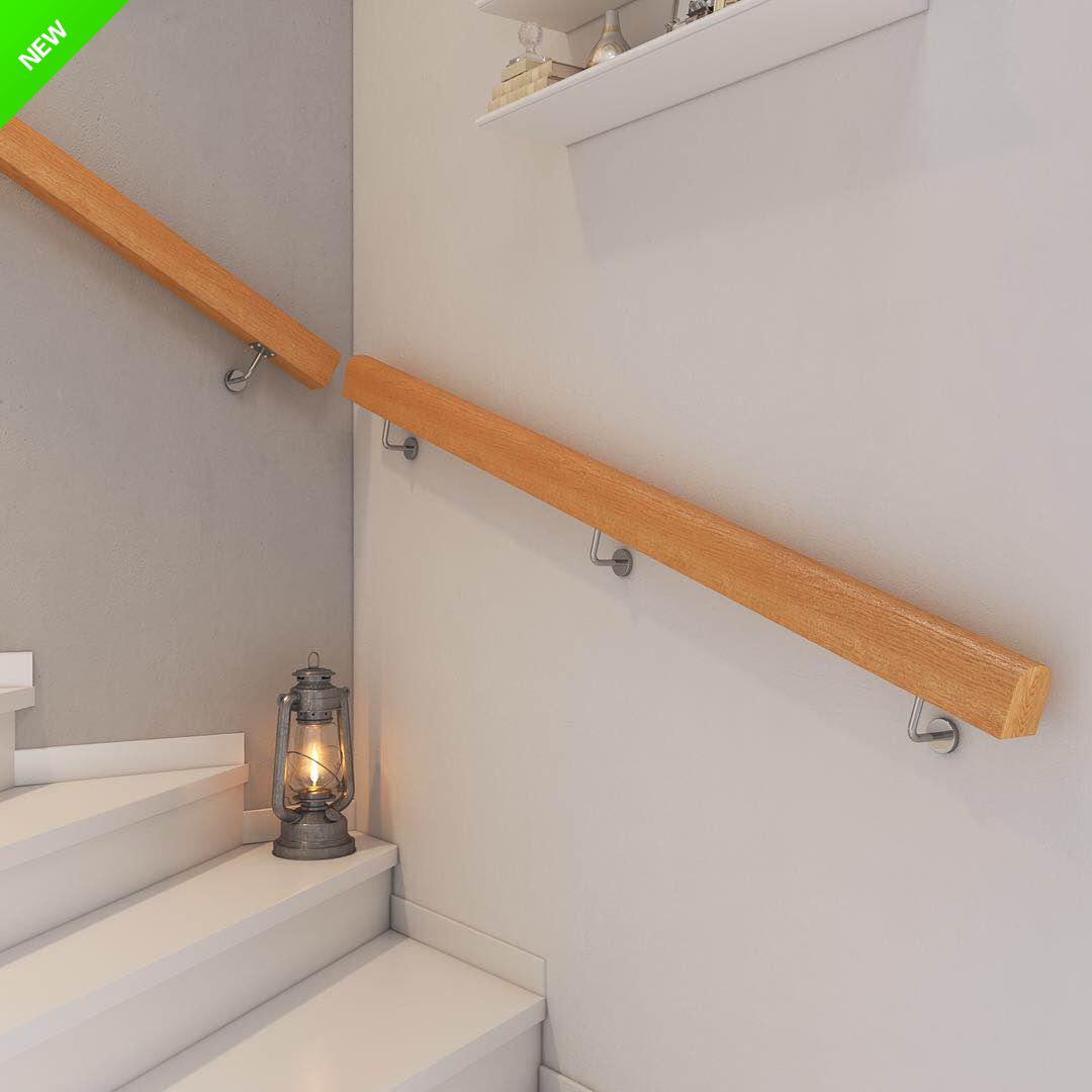 Minimalist by wall Stairs Armrest solid wood European-style Home Kindergarten Homes Indoor Villa Attic for anti-slip armrests