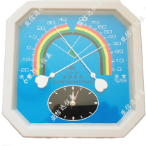 Big octagonal pointer WS2080B with clock Household dry hygrometer Temperature and humidity meter Indoor industrial medical