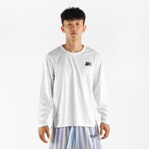 Basket long sleeve T-shirt mens print training suit quick-drying clothes bilateral slit band mouth fitness Tide basketball warm-up exercise