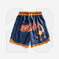 Basket Man Summer Sports Pants Men Basketball Shorts Loose Draw Rope American Retro Jersey Pants Speed Dry Breathable Damp 50% Pants