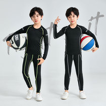 Basket Man Fall Boy Long Sleeve Sports Suit Basketball Training Uniform Hitch Bottom Dress Pants Children Speed Dry Fitness Clothing