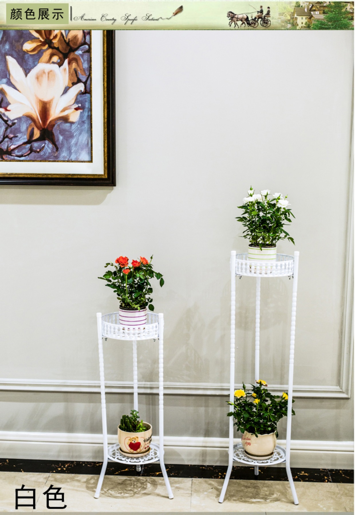 Hoa sắt nhiều lớp đứng sàn phòng khách nội thất ban công chậu hoa giá đơn giản Bắc Âu xanh treo hoa lan kệ thịt - Kệ kệ sách treo tường đẹp