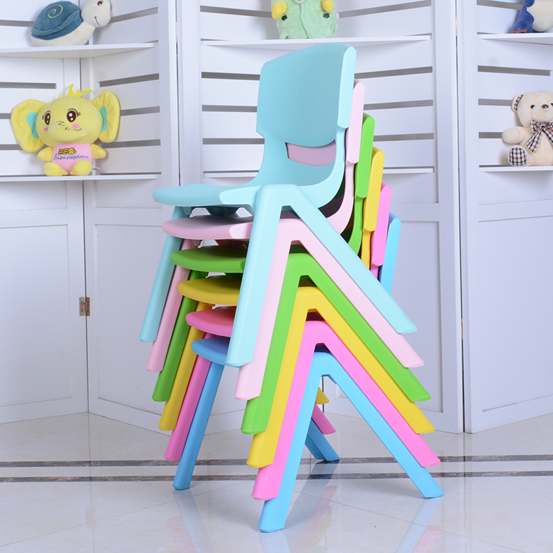 Thickened Children Chair Baby Stool Small Bench Backrest Kindergarten Kid Table And Chairs Plastic Baby Home Seat