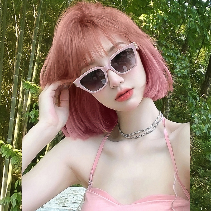 Short Hair Wig for Women, Japanese Style, Gradient Pink, Strawberry Pink, Lolita Girl Bob Haircut, Summer, Round Face, Realistic Full Head Short Hair Wig for Women, Japanese Style, Gradient Pink, Strawberry Pink, Lolita Girl Bob Haircut, Summer, Round Face, Realistic Full Head