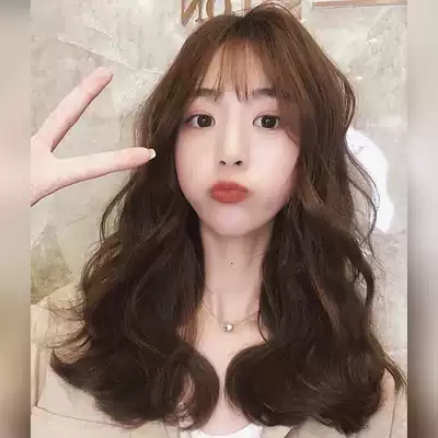 Wig women's long hair net red wool roll Air banghai long curly hair big wave natural corn hot full head cover