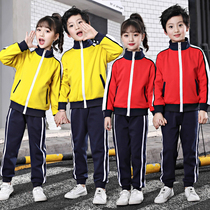 Primary school English style class clothes spring and autumn three sets of childrens cotton sports performance chorus school uniforms kindergarten uniforms