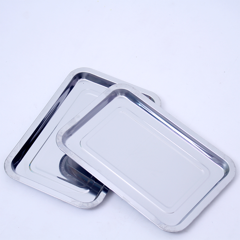 Grilled taste barbecue food tray Baking dish baking dish stainless steel barbecue dish durable slot baking tray