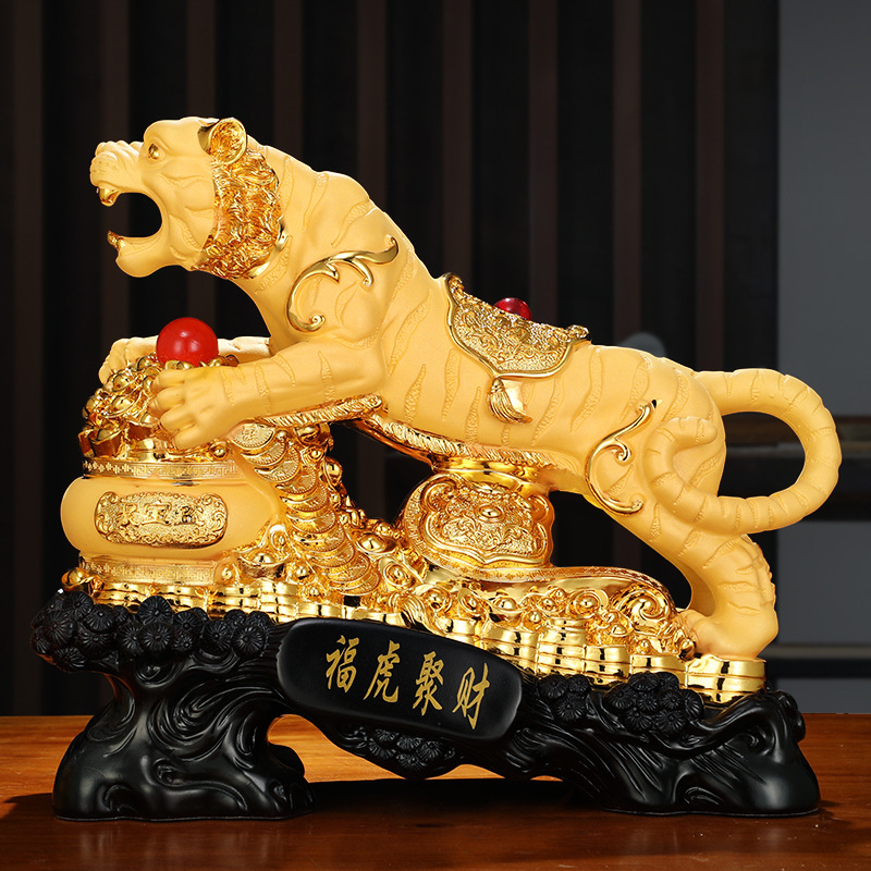 Zodiac Tiger Pendulum Pieces of Finance Office Living room Decoration Joe moved to open Gift Tiger New Year of the Year Creative mascot