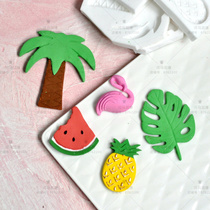Flamingo Pineapple Watermelon coconut tree turtle back leaf silicone mold candle aromatherapy plaster silicone mold