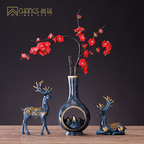 Living room ornaments home creative living room TV porch wine cabinet interior decorations lucky deer decoration wedding gift