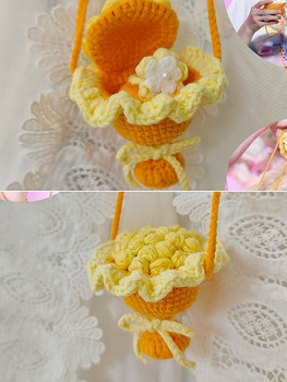 Diy handmade crocheted popcorn bouquet ring box wool knitting group with the same material package chinese valentine's day gift