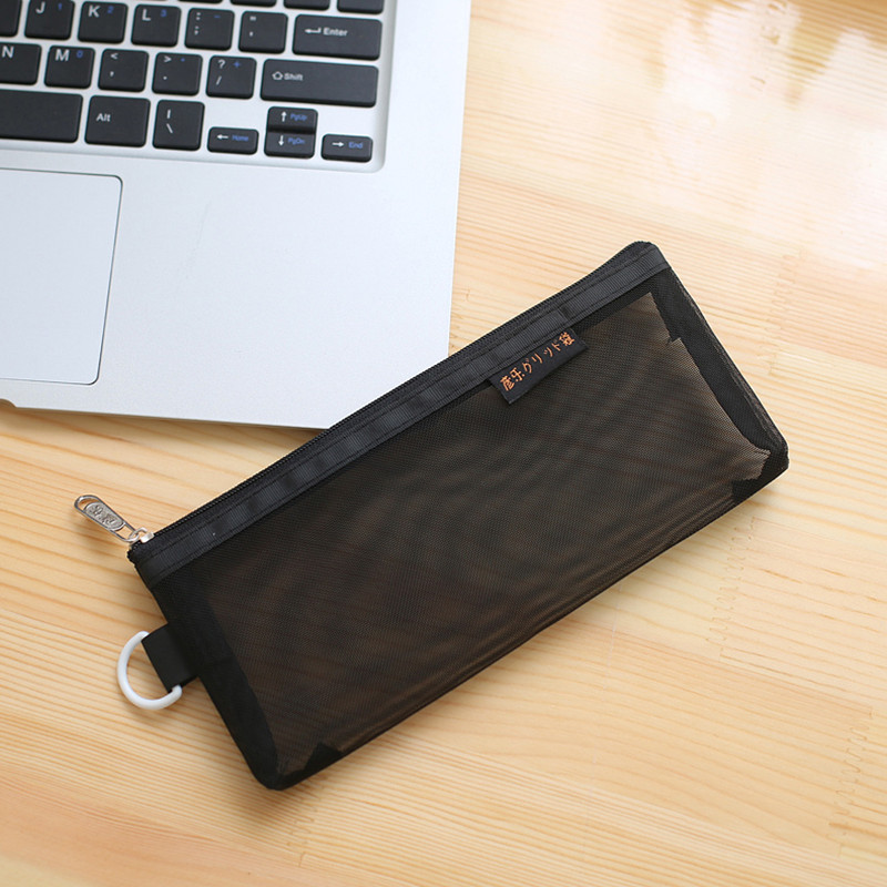 晨光网纱透明笔袋ins日系文具盒