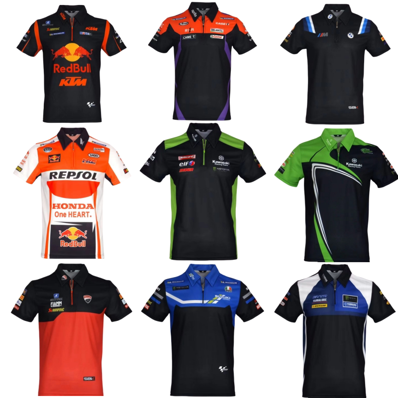 2025 Motorcycle Team Polo Shirt Ktm Bmw Kawasaki Ducati Suzuki Yamaha T-Shirt Short Sleeve 2025 Motorcycle Team Polo Shirt Ktm Bmw Kawasaki Ducati Suzuki Yamaha T-Shirt Short Sleeve