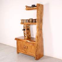 Creative furniture display frame partition wine cabinet pastoral style native log furniture manufacturers direct selling