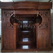 Qing Dynasty and the Republic of China mahogany bed solid wood frame bed Babu bed double bed folk antique mortise and tenon classical carved bed