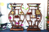 New elm vase display frame with shelf solid wood frame Bogu Bao ca Tea display frame