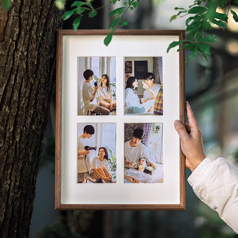 Creative Four-Part Combination 4-Grid Display Stand for Printing and Framing Photos, Making Couple Wedding Photo Albums