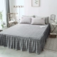 Tinh Thể Màu Tinh giường nhung váy bedspread đơn giản và có thể được tùy chỉnh dày ấm luật nhung san hô Levin giường nhung che 1.5 / 1.8 - Váy Petti 	chân váy giường