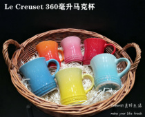 French LE CREUSET COOL COLOR STONEWARE Porcelain Mark Cup 360280 Large Cup Coffee Breakfast Cup Birthday Gift Home